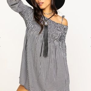 Stetson Gingham Off The Shoulder Dress - small